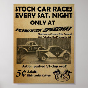 Vintages Rennposter Poster
