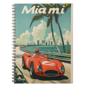Vintages Rennwagen in Miami Notizblock