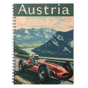 Vintages Rennwagen in Österreich Notizblock