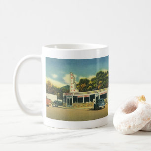 Vintages Restaurant, 50er in Diner und Autos Tasse