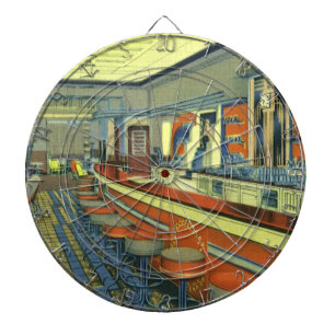 Vintages Restaurant, Retro Roadside Diner Räume Dartscheibe