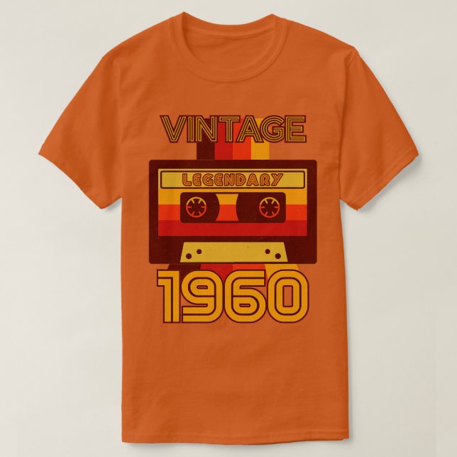 Vintages Retro 1960 Legendary Cassette Tape T-Shirt (Design vorne)