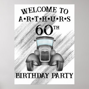 Vintages Retro-Auto - Empfang Poster