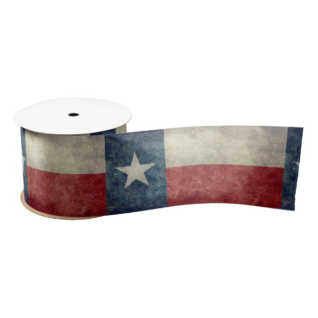 Vintages retro Band Art der Texas-Staatsflagge Satinband (Spule)