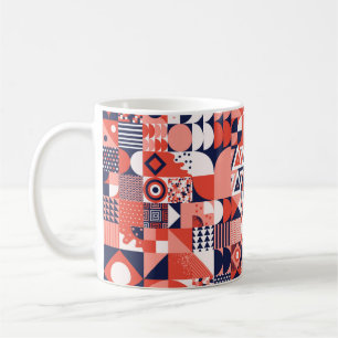 Vintages Retro-Bauhaus-Design Vintager nahtloser T Kaffeetasse