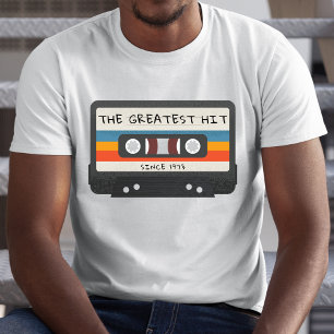 Vintages Retro-Bestes Hit-Kassettenband Geburtstag T-Shirt