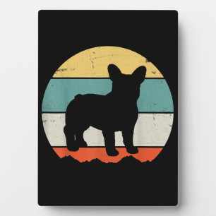 Vintages Retro Bulldog Geschenk für Hunde Vater Ma Fotoplatte