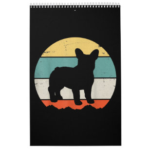 Vintages Retro Bulldog Geschenk für Hunde Vater Ma Kalender