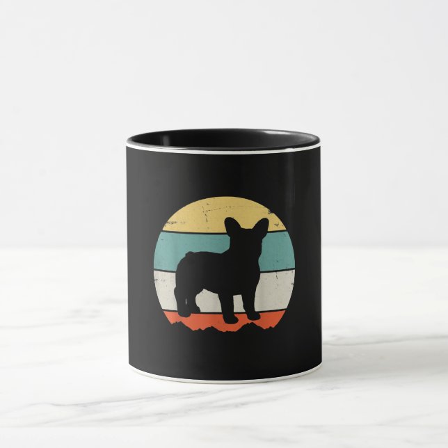 Vintages Retro Bulldog Geschenk für Hunde Vater Ma Tasse (Zentrum)