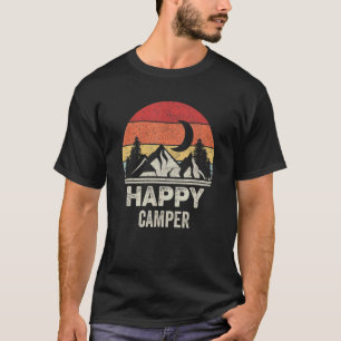 Vintages Retro Camping Wandern Happy Camper T-Shirt