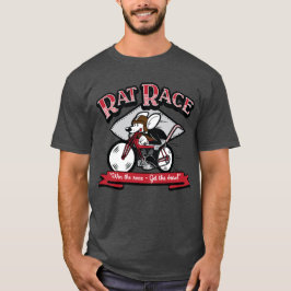 Vintages Retro Cartoon-Motorrad "Ratten-Rennen " T-Shirt