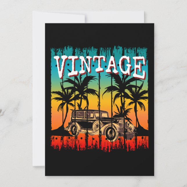 VINTAGES RETRO CLASSIC GIFT EINLADUNG (Vorderseite)