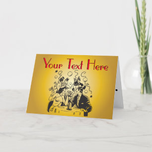 Vintages Retro des Party-Zeit-Sylvesterabends Feiertagskarte