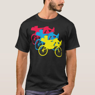 Vintages Retro-Fahrrad für Recumbent BMX Rider Rac T-Shirt
