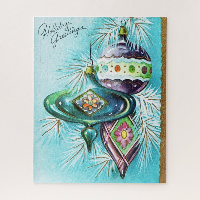 Vintages retro festliches Puzzlespiel der Puzzle (Vertikal)