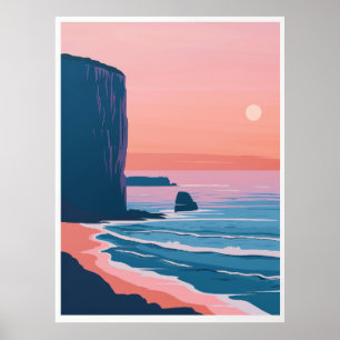 Vintages Retro-Flat-Style-Reiseplakat - Entdecken Poster