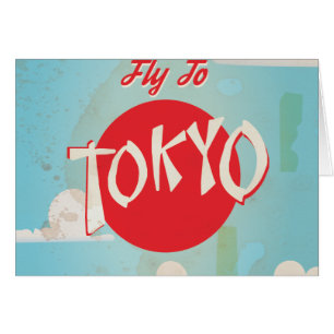 Vintages Retro Fly to Tokyo Reiseplakat