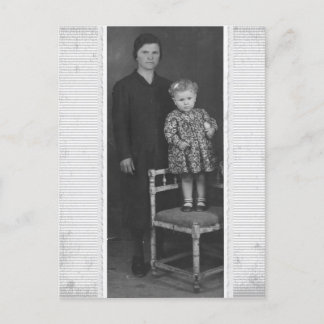 Vintages Retro-Foto auf der Postkarte