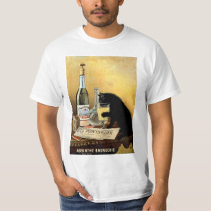 Vintages Retro französisches Plakat "Wermut-Bürg T-Shirt