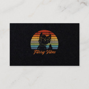 Vintages Retro-Furry-Fibes Fandom Furgeeigneten-Ge Visitenkarte