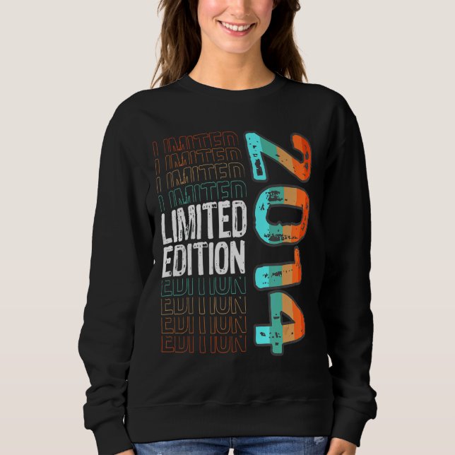 Vintages Retro-Geburtsjahr 2014 Sweatshirt (Vorderseite)