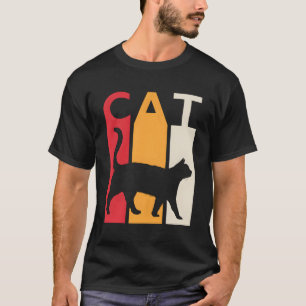 Vintages Retro-Geschenk für Katzen bei Tieren T-Shirt