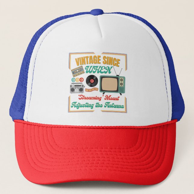 Vintages Retro-Geschenk Hut - Retro Geburtstagsges Truckerkappe (Vorderseite)