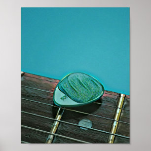 Vintages Retro-Gitarrenwerk Poster