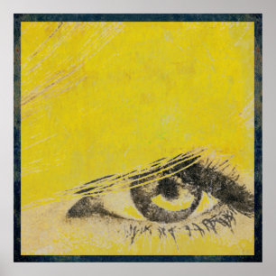 Vintages Retro Glamour-Augen-Pop-Kunst-Plakat Poster