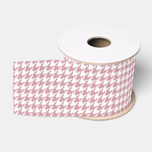 Vintages Retro-Hahnentrittmuster-Muster rosa Ripsband