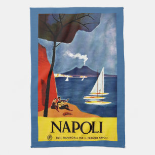 Vintages retro italienisches Plakat Handtuch