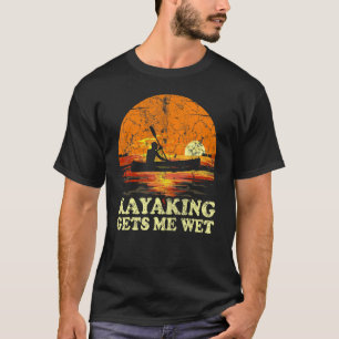 Vintages Retro Kajak Kanu Boot Kayaking bringt mic T-Shirt