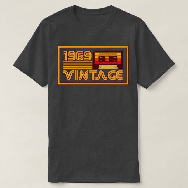Vintages Retro-Kassettenband 1969 T-Shirt (Design vorne)