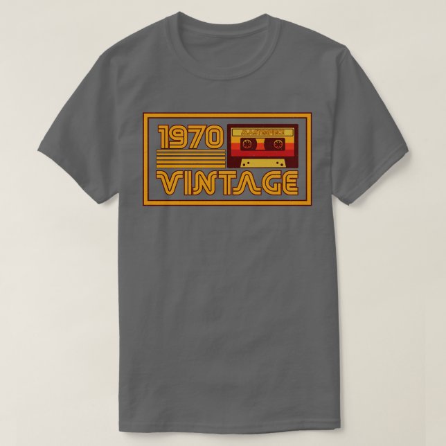 Vintages Retro-Kassettenband 1970 T-Shirt (Design vorne)