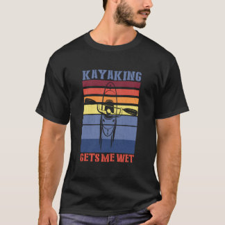 Vintages Retro Kayaking lässt mich nass werden T-Shirt