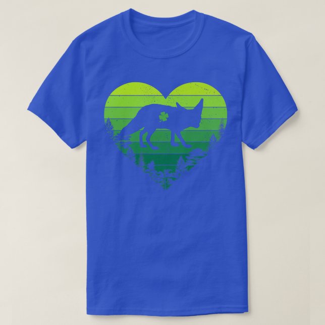 Vintages Retro Kleeblatt Fennec T-Shirt (Design vorne)