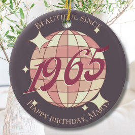 Vintages Retro-lila 1965 Keramik Ornament
