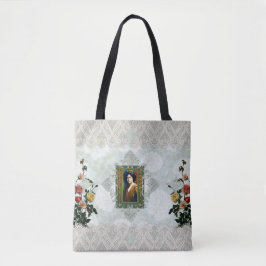 Vintages Retro mit Spitzen und Blume auftragen