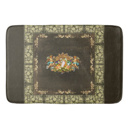 Vintages Retro mit Spitzen und Blume auftragen Badematte