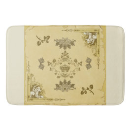 Vintages Retro mit Spitzen und Blume auftragen Badematte