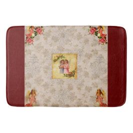 Vintages Retro mit Spitzen und Blume auftragen Badematte