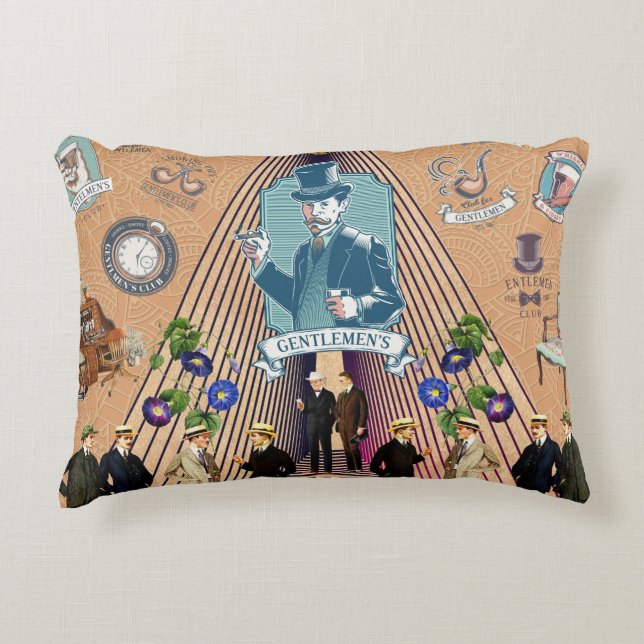 Vintages Retro mit Spitzen und Blume auftragen Dekokissen (Vorderseite)