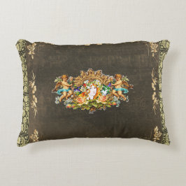 Vintages Retro mit Spitzen und Blume auftragen Dekokissen