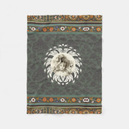 Vintages Retro mit Spitzen und Blume auftragen Fleecedecke