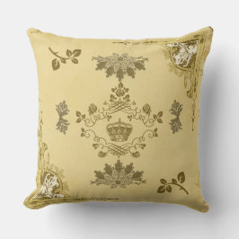 Vintages Retro mit Spitzen und Blume auftragen Kissen