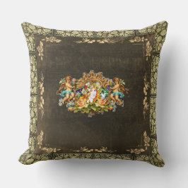 Vintages Retro mit Spitzen und Blume auftragen Kissen