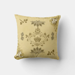 Vintages Retro mit Spitzen und Blume auftragen Kissen