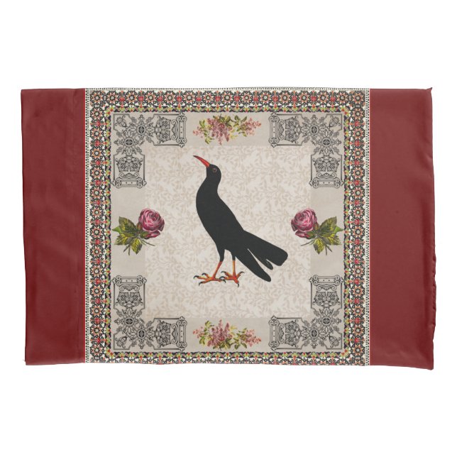 Vintages Retro mit Spitzen und Blume auftragen Kissenbezug (Vorderseite-Links)