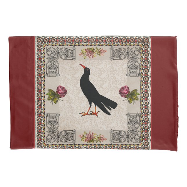 Vintages Retro mit Spitzen und Blume auftragen Kissenbezug (Vorderseite)