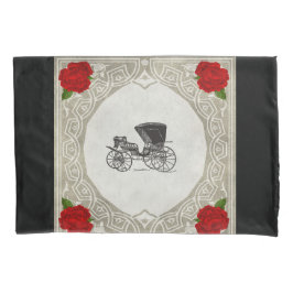 Vintages Retro mit Spitzen und Blume auftragen Kissenbezug